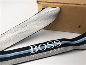 Luksus elastik - fede striber med tekst, 35 mm